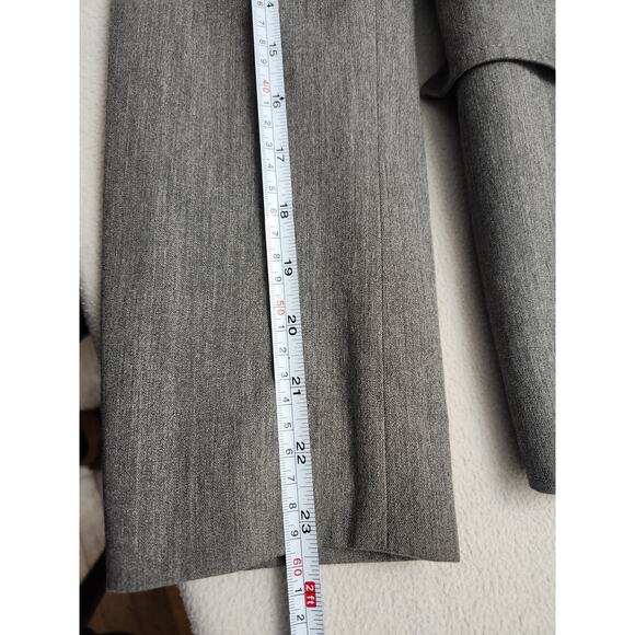Tahari ASL One Button Gray Suit Jacket Size 10 Double Pocket Career - Picture 7 of 9